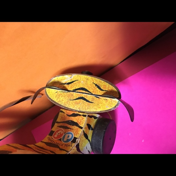 FISHER PRICE 60”s Tawny Tiger Pull Toy #654 - Picture 13 of 16